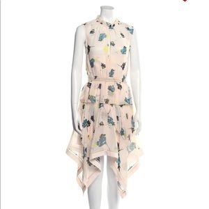 SELF-PORTRAIT Floral Print Midi Length Dress